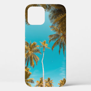 Low-angle photo of coconut trees iPhone 12 case