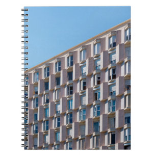 LOW ANGLE PHOTO OF GRAY CONCRETE BUILDING NOTEBOOK