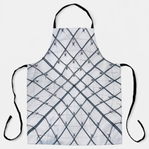 Low-angle photo of grey metal frame apron