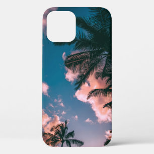 Low-angle photograph of palm trees iPhone 12 case