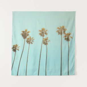 Low angle photography coconut tree tapestry