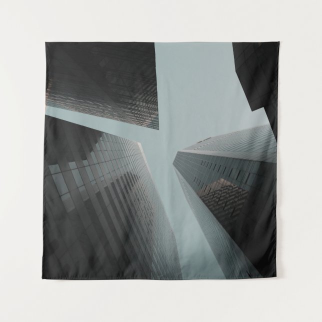 LOW ANGLE PHOTOGRAPHY OF BUILDINGS AT DAYTIME TAPESTRY (Front)