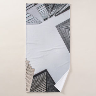 LOW-ANGLE PHOTOGRAPHY OF HIGH-RISE BUILDINGS BATH TOWEL
