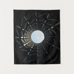 Low angle photography of missile silo hole tapestry