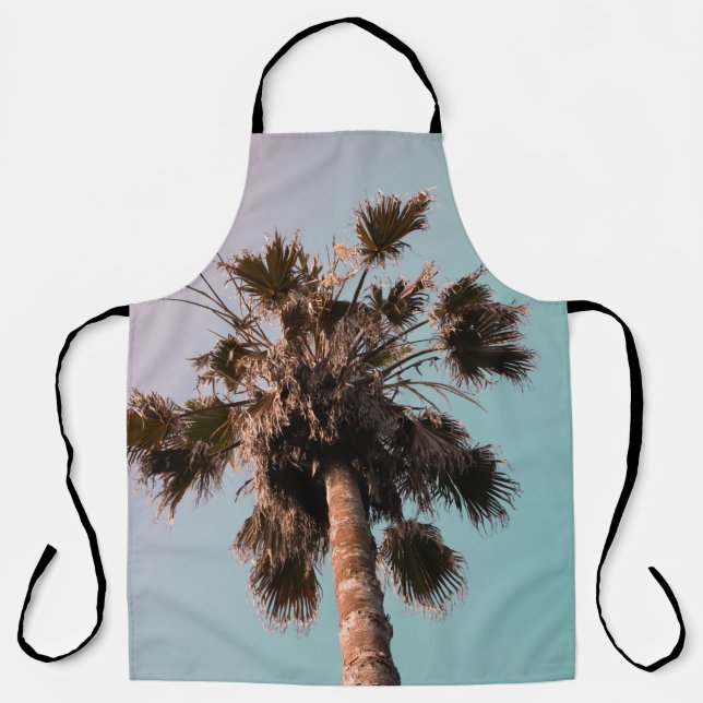 Low-angle photography of palm plant apron (Front)