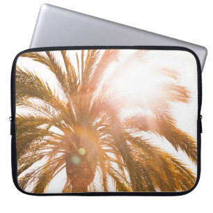 Low angle photography of palm tree laptop sleeve