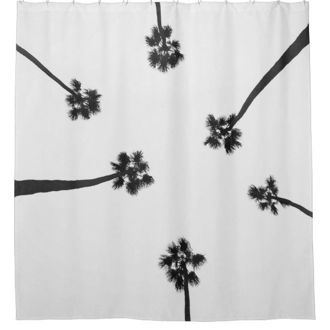 Low angle photography of six trees shower curtain (Front)