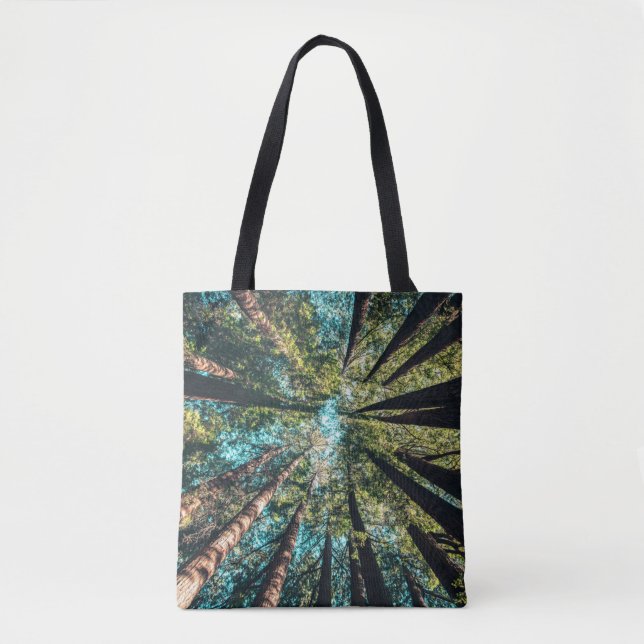 Low angle photography of trees at daytime tote bag (Front)