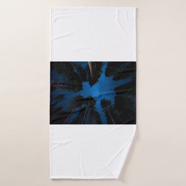 LOW ANGLE PHOTOGRAPHY OF TREES BATH TOWEL (Bath Towel)