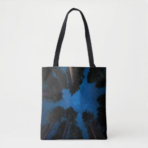 LOW ANGLE PHOTOGRAPHY OF TREES TOTE BAG