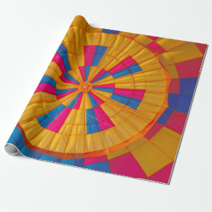 Low angle photography of yellow, pink, and black h wrapping paper