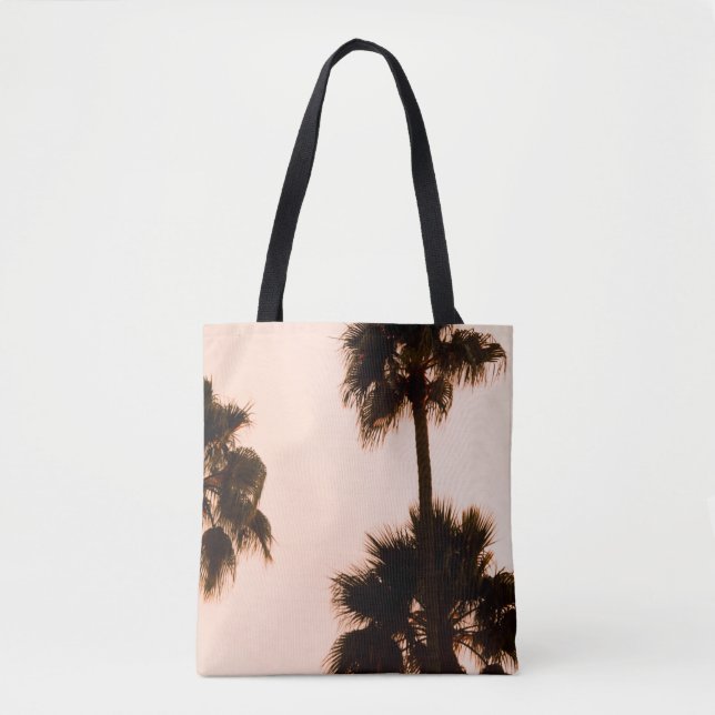 LOW-ANGLE PHOTOGRAPHY PALM PLANTS TOTE BAG (Front)
