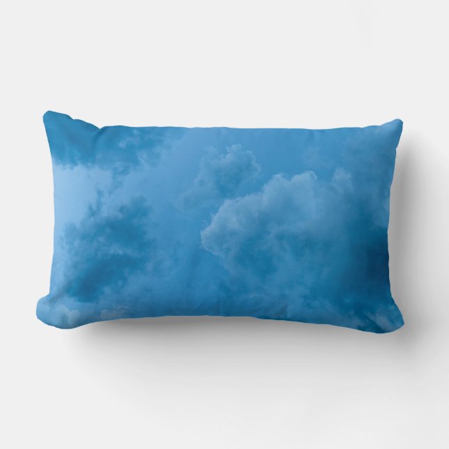 Low angle view of blue clouds lumbar cushion (Front)