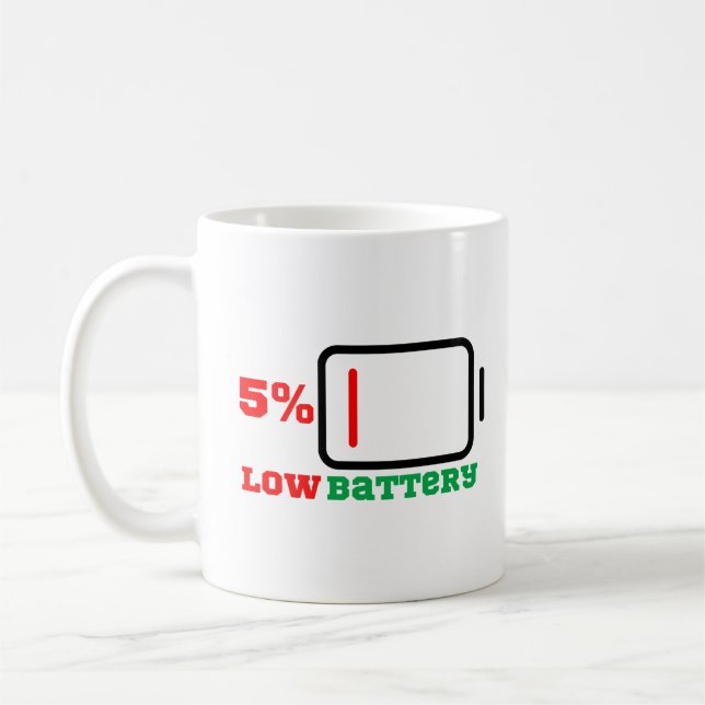 Low Battery 5% Coffee Mug (Left)