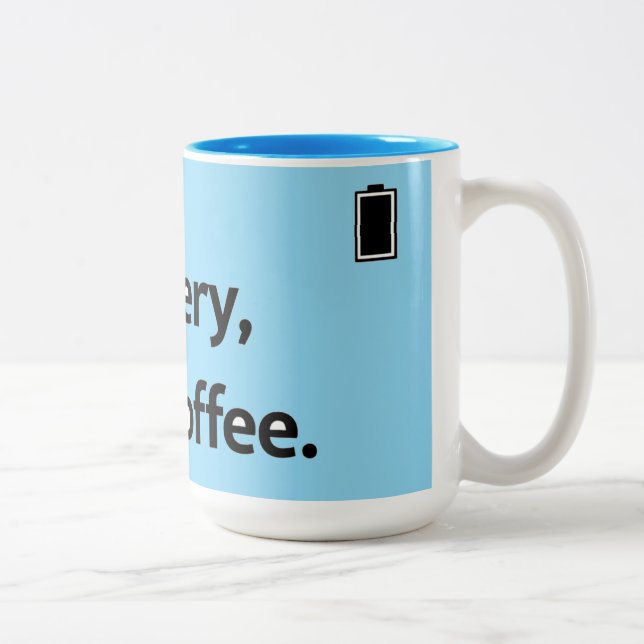Low Battery Funny Coffee Mug (Right)