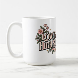 Low Battery High Standards Floral Aesthetic Funny Coffee Mug
