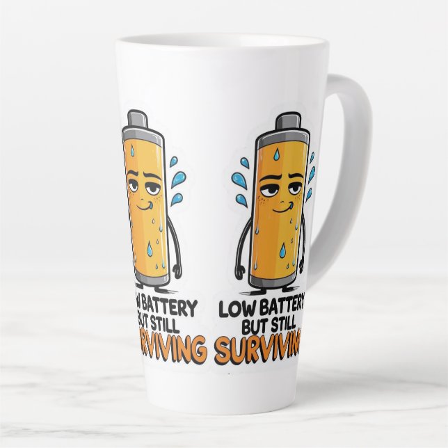 Low Battery Latte Mug (Right Angle)