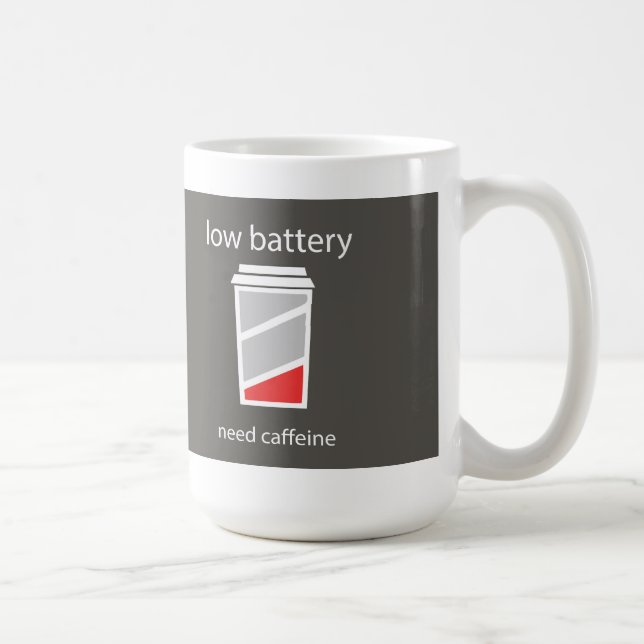 Low Battery Need Caffeine Mug (Right)
