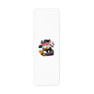Low Battery Need Coffee – Funny Sleepy Duck Design Return Address Label