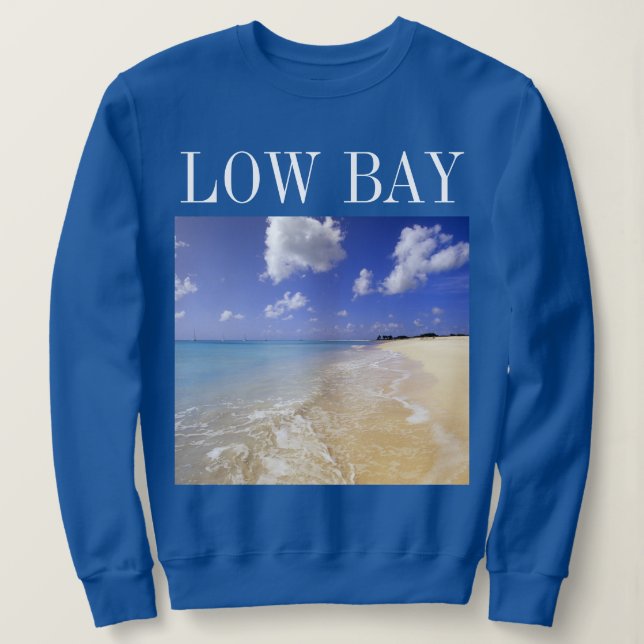 Low Bay Beach, Barbuda, Antigua Sweatshirt (Design Front)