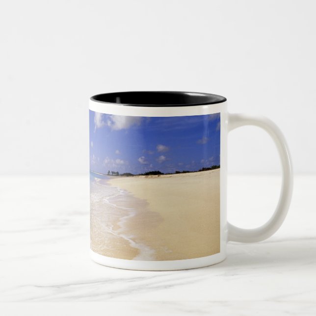Low Bay Beach, Barbuda, Antigua Two-Tone Coffee Mug (Right)