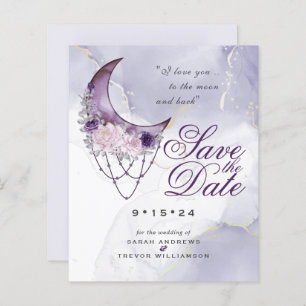 Low Budget Crescent Moon Photo Save the Date