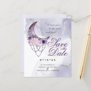 Low Budget Crescent Moon Photo Save the Date