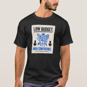 Low Budget High Confidence   Entrepreneur & Hustle T-Shirt