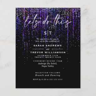 Low Budget Wedding Edgy Purple Glitter Garland