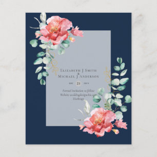 LOW BUDGET White Roses SAVE THE DATES Modern Flyer