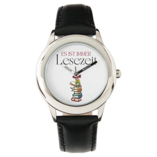 Low children's clock "It's always read time" Watch (Front)