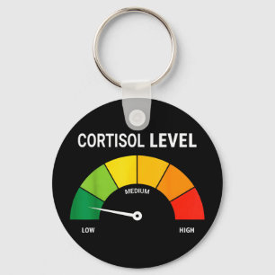 Low cortisol levels awareness statement v meme Low Key Ring