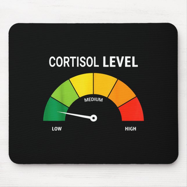 Low cortisol levels awareness statement v meme Low Mouse Pad (Front)