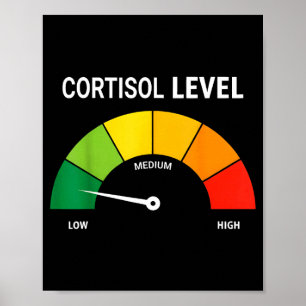 Low cortisol levels awareness statement v meme Low Poster