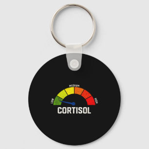 Low cortisol levels meme key ring