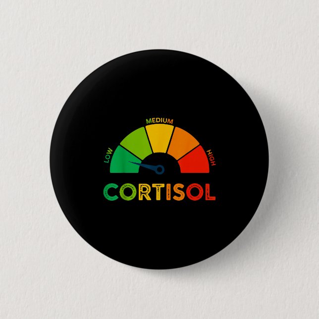 Low cortisol levels v meme  6 cm round badge (Front)