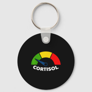 Low cortisol levels v meme funny stress relief key ring