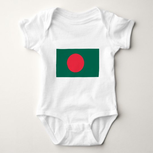 Low Cost! Bangladesh Flag Baby Bodysuit