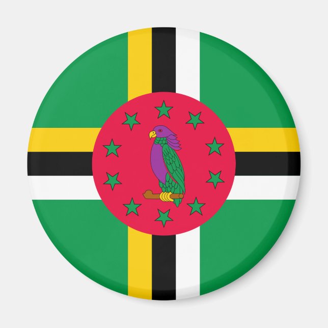 Low Cost! Dominica Flag Magnet (Front)
