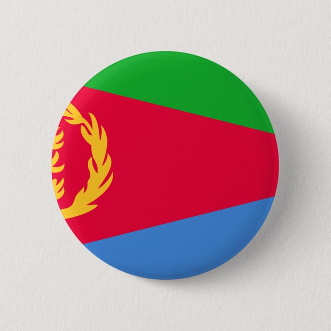Low Cost! Eritrea Flag 6 Cm Round Badge (Front)