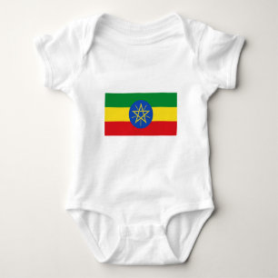Low Cost! Ethiopia Flag Baby Bodysuit