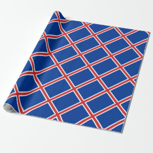 Low Cost! Iceland Flag Wrapping Paper
