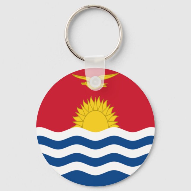 Low Cost! Kiribati Flag Key Ring (Front)