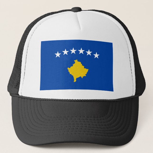 Low Cost! Kosovo Flag Trucker Hat (Front)