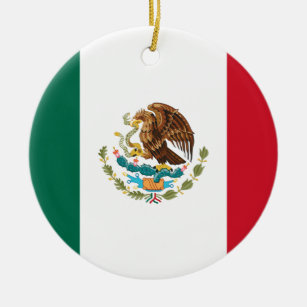 Low Cost! Mexico Flag Ceramic Ornament