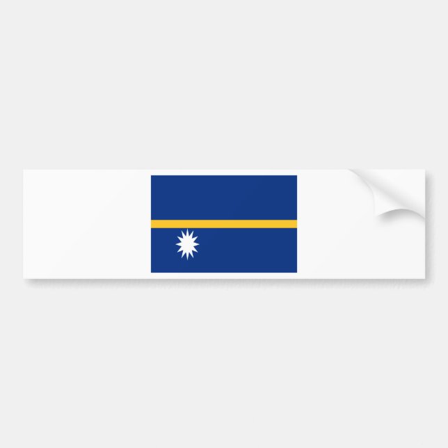 Low Cost! Nauru Flag Bumper Sticker (Front)