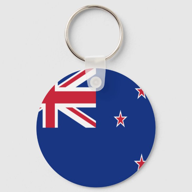 Low Cost! New Zealand Flag Key Ring (Front)