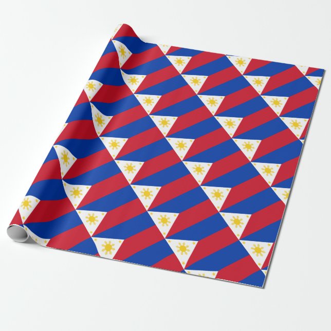 Low Cost! Philippines Flag Wrapping Paper (Unrolled)