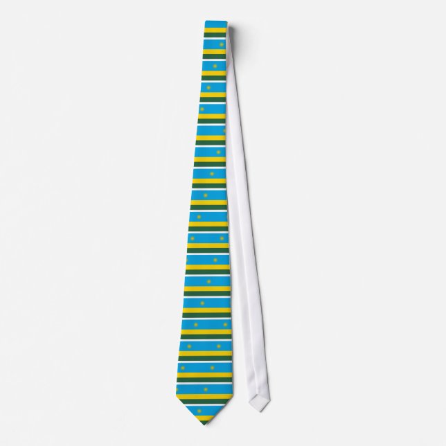 Low Cost! Rwanda Flag Tie (Front)