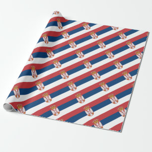 Low Cost! Serbia Flag Wrapping Paper